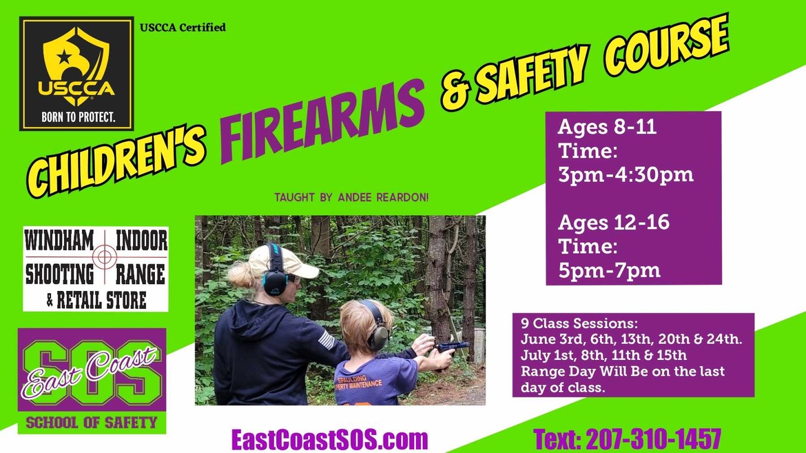 Children's Firearms & Safety Course ages 12+ Windham Indoor Shooting Range